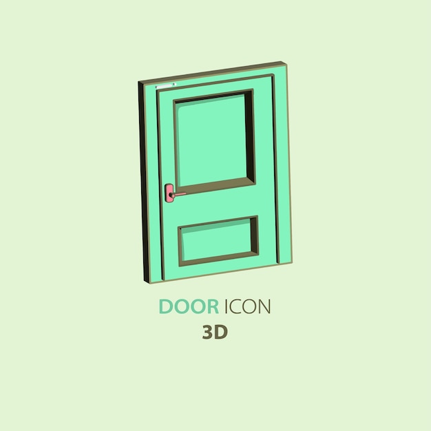 Vector 3d door icon