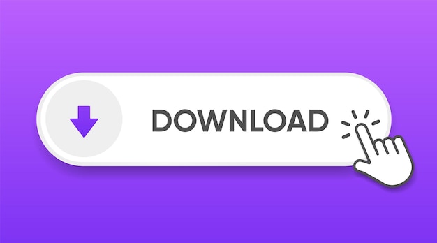 3d download button icon upload icon down arrow bottom side symbol click here button for ui ux