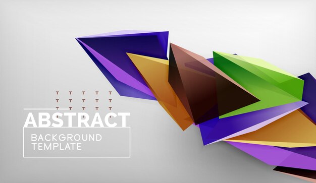3d driehoek geometrische achtergrondontwerp moderne poster sjabloon