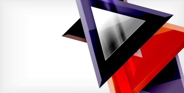3d driehoekige vector minimale abstracte achtergrondontwerp abstracte poster geometrisch ontwerp