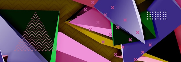 3d driehoekige vector minimale abstracte achtergrondontwerp