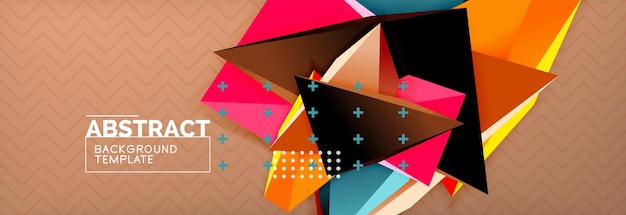3d driehoekige vormen geometrische achtergrond Origami-stijlpatroon met driehoeksvormen voor decoratief ontwerp Posterontwerp Lijnontwerp Moderne presentatie sjabloon