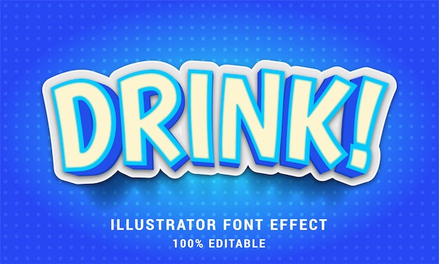 3d drink - easy editable text effect