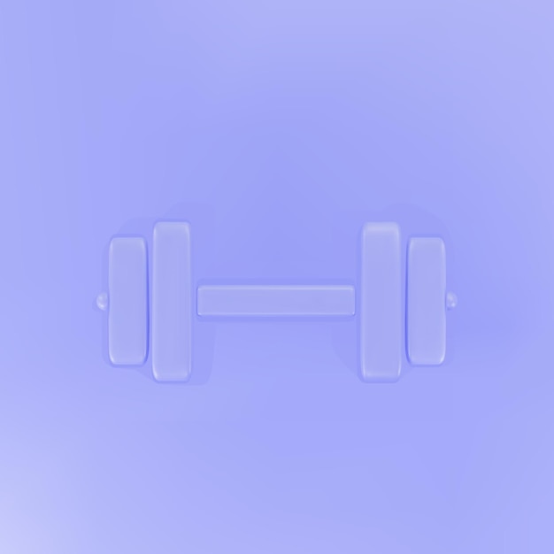 3d значок гантели значок подъема мышц фитнес штанга тренажерный зал значок символ спортивного инвентаря