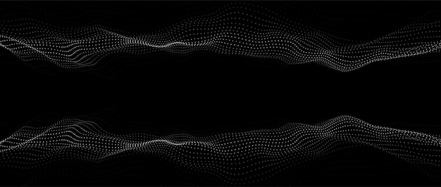 3d 동적 더블 디지털 웨이브 스마트 기술 웨이브 흐름 디지털 구조 사이버 기술 배경 벡터 일러스트 레이 션