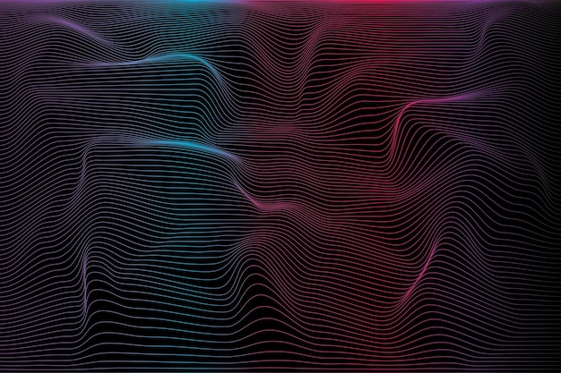 3D Dynamic line Wave Pattern in Adobe Illustrator