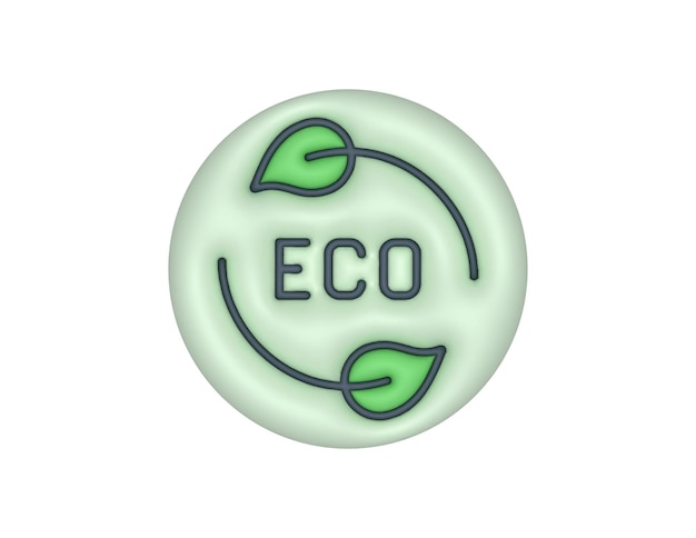 3d Eco Friendly Product Label Circle Sticker