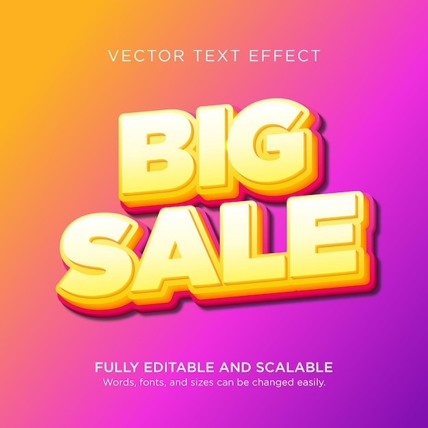 3d editable big sale text effect