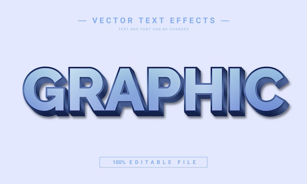 3d editable graphic text effect desig