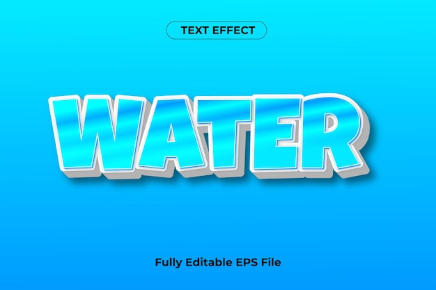 Vector 3d editable text effect design