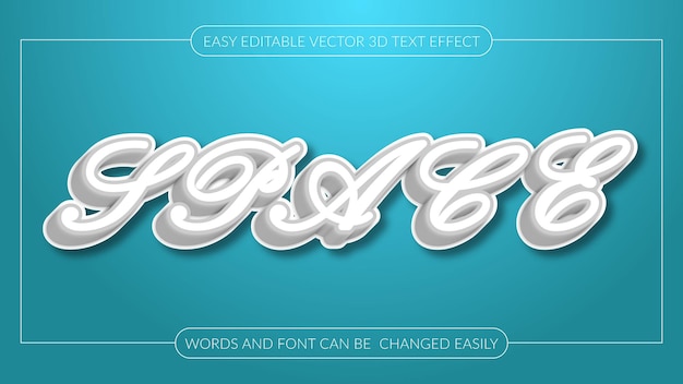 3d editable text effect design