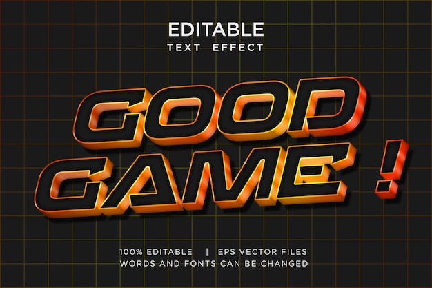 3d редактируемый текст эффект в стиле игровой технологии