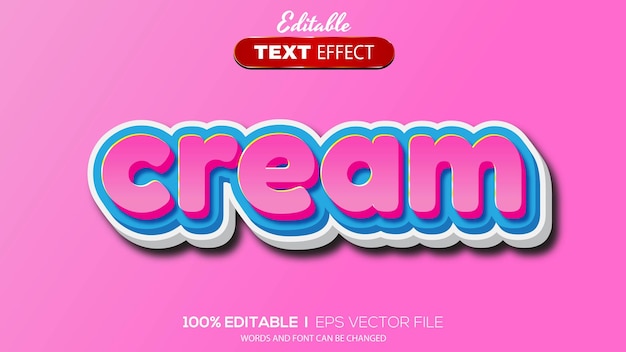 3D editable text effect nice theme