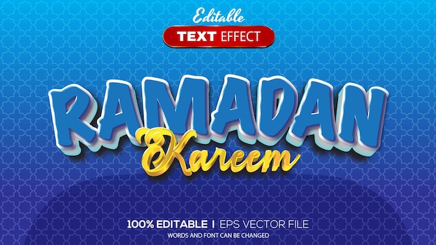 3D editable text effect ramadan theme