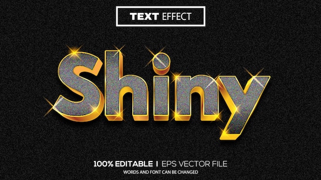 3d editable text effect siny theme premium vector