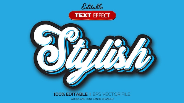 3D editable text effect stylish theme