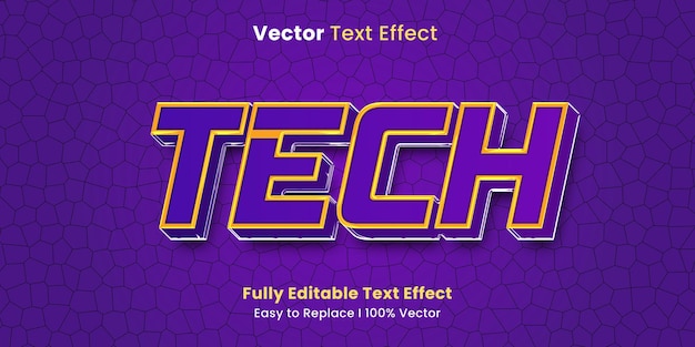3d editable text effect technology style