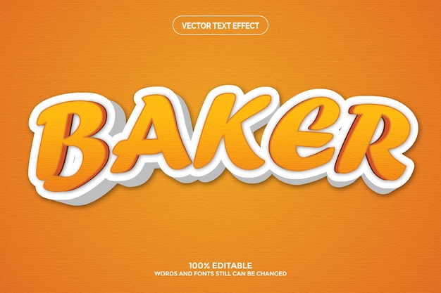 3D editable text effect template