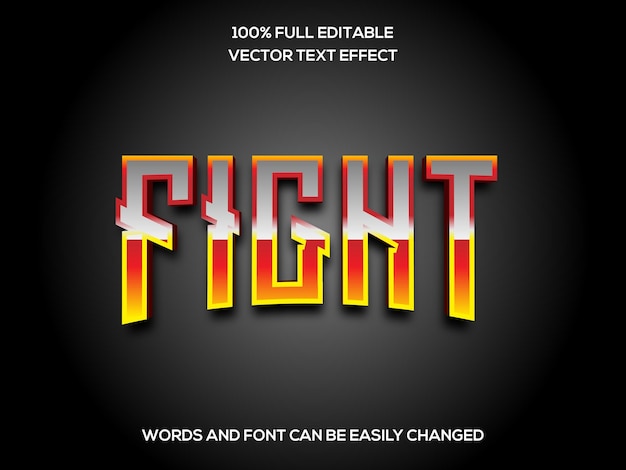 3d Editable text effect vector