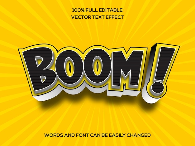 3d Editable text effect vector