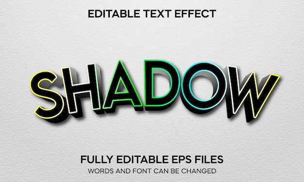 3D editable text effect