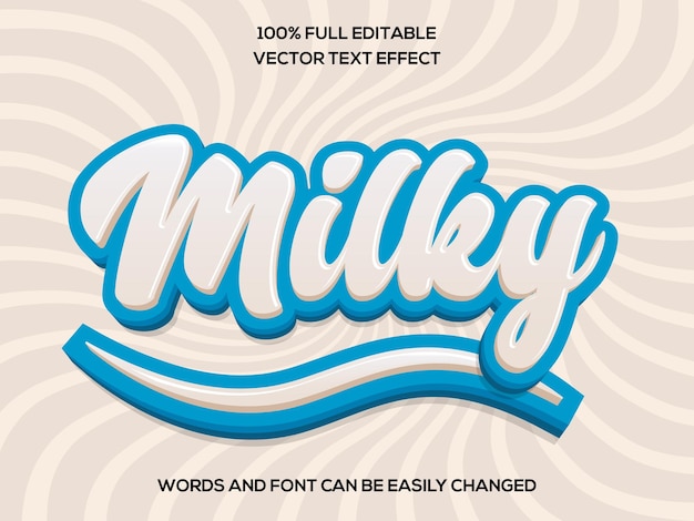 Vector 3d editable text effect