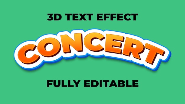 3d editable text effect