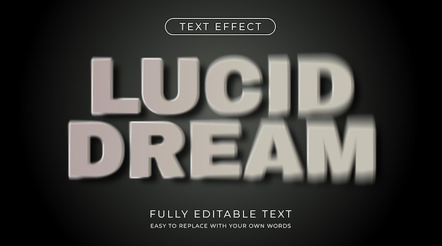 Vector 3d editable text with blurred effect