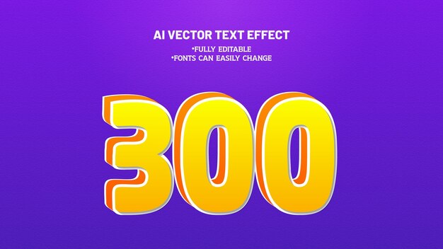 3D Editable Vector Text Effect Eps Design Template