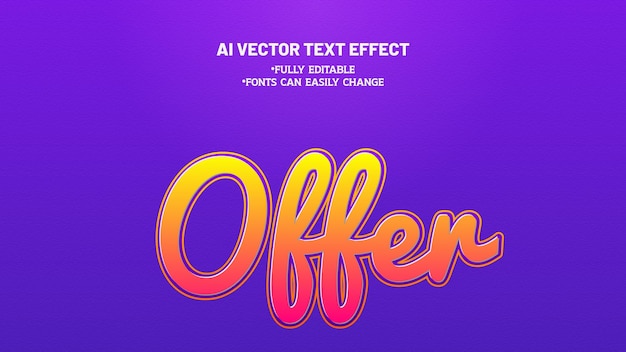 3D Editable Vector Text Effect Eps Design Template