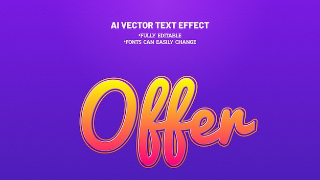 3d editable vector text effect eps design template