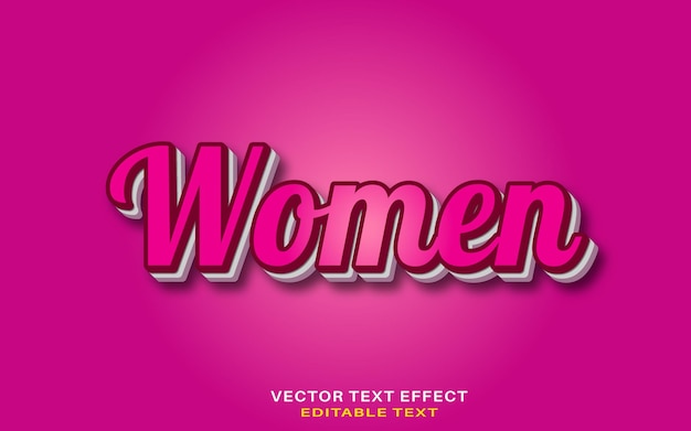 Vector 3d editable vector text effect