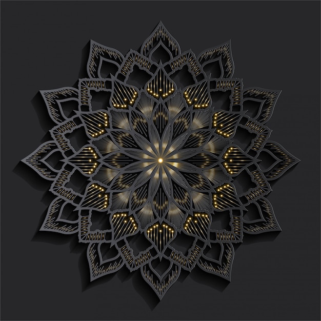 Mandala di lusso effetto 3d