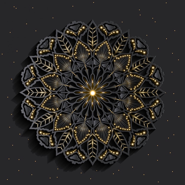 Mandala di lusso effetto 3d