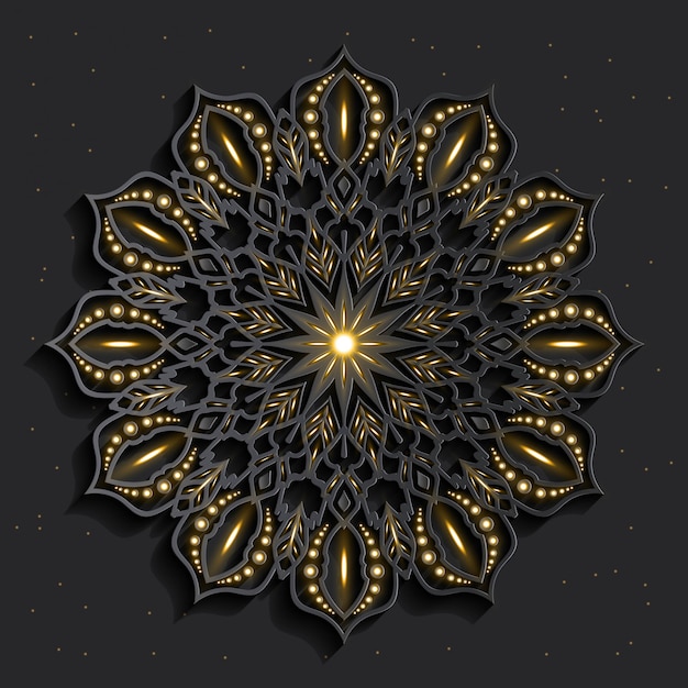 3D effect luxury mandala