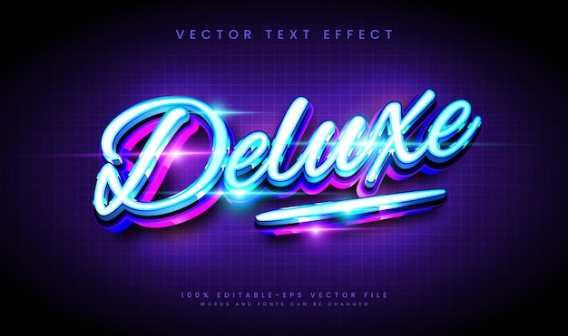 3d elegant deluxe editable vector text effect with glowing luxury concept