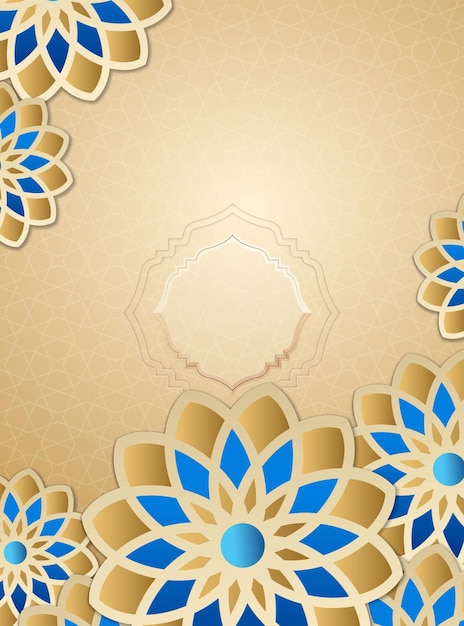 Vector 3d elegant flower decoration background illustration template design