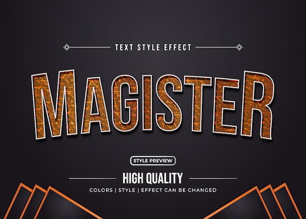 Vector 3d embossed text style with texture effect