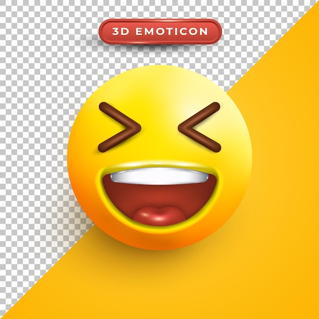 Emoji 3d che chiudono gli occhi e sono felici