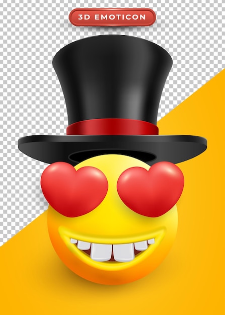 3d emoji с влюбленными глазами и большими зубами