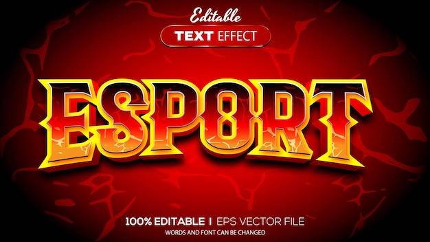 3d esport text effect editable text effect