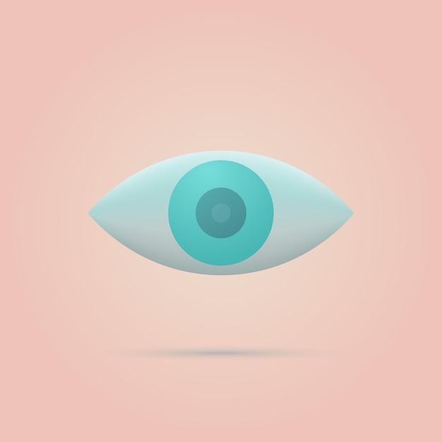 3d eye research identification concept Vector