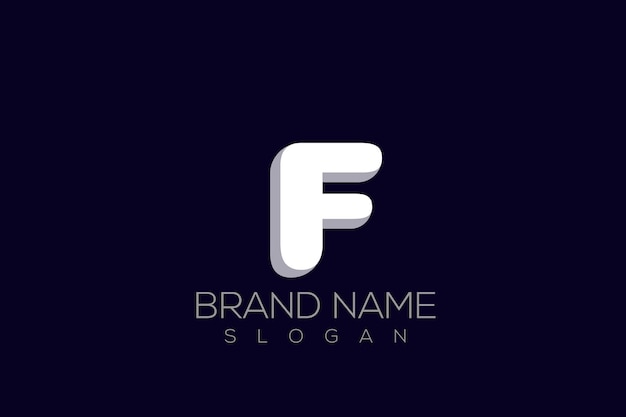 3D F Logo Vector - 3D Letter F Logo Ontwerp