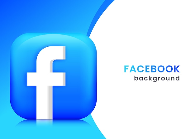 Sfondo o banner 3d di facebook