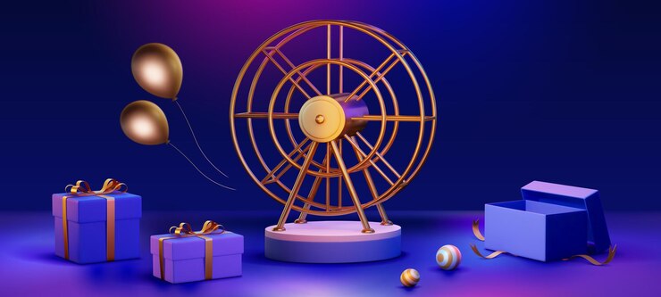 Вектор 3d сцена с колесом обозрения