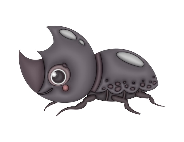 3d field beetles illustration vector design