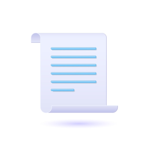 3D file or document icon. Vector illustration.