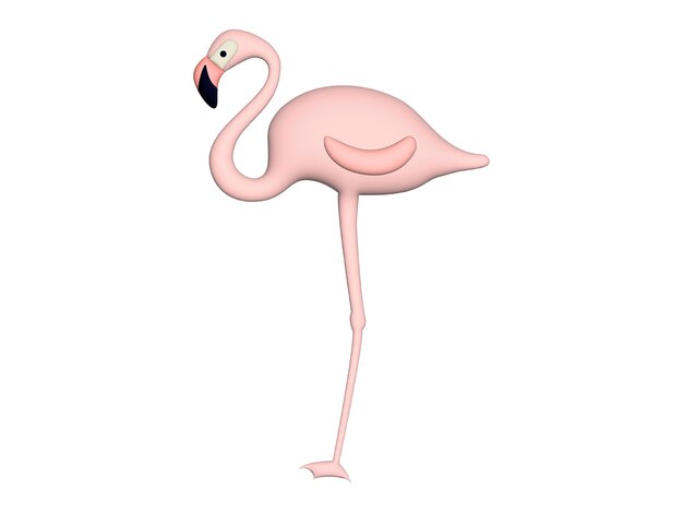 3d flamingo