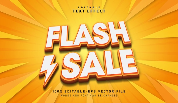 3D Flash Sale 텍스트 효과 편집 가능한 텍스트 효과