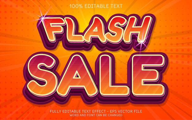 3D Flash Sale Текстовый эффект Редактируемый стиль текста